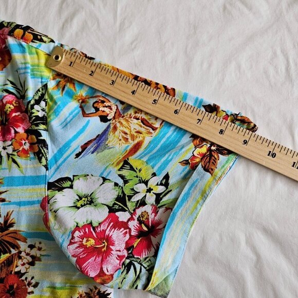 Springfield Shirt Mens L Hawaiian Floral Short Sleeve Button Up Shirt Beach Boho - Picture 5 of 16